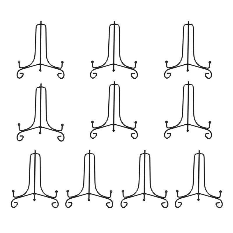 Anti-Slip Iron Display Stand for Photos Plates Books & Art - 10 Pack