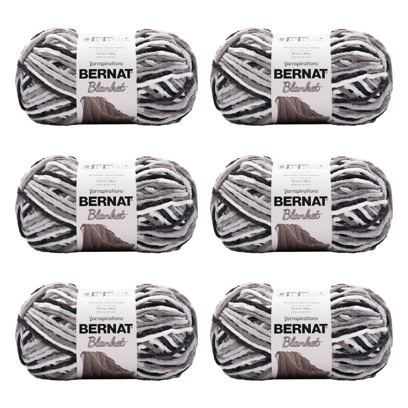 Super Bulky Polyester Yarn 6 Pack for Knitting & Crocheting Blankets