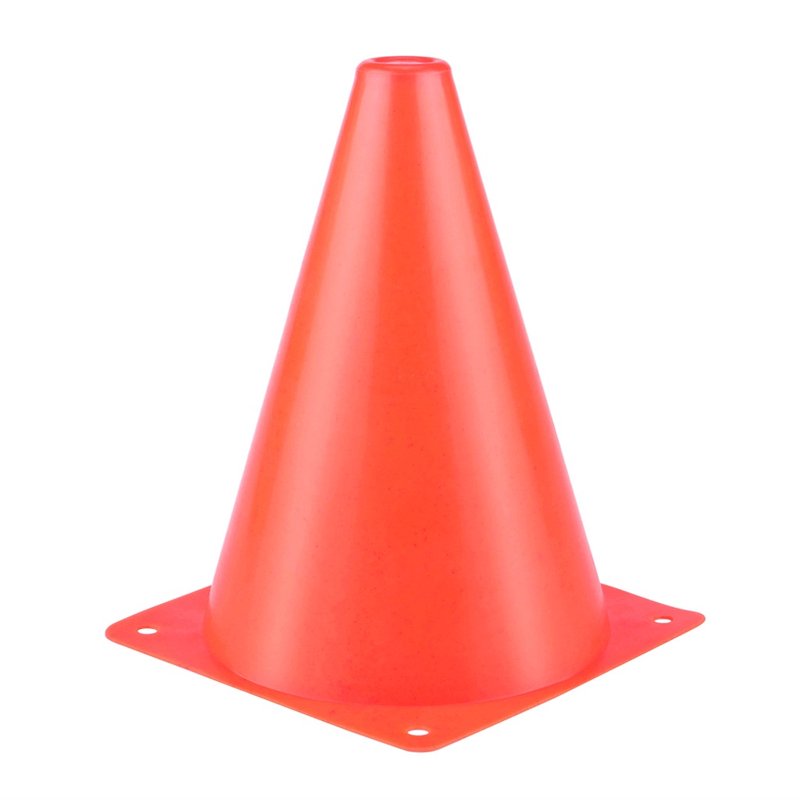 10 Pack Bright Orange Traffic Pylons - Durable Training Cones for Sports & Events