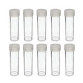 10-Pack Clear Coin Tubes with Screw-On Lid for Penny Storage