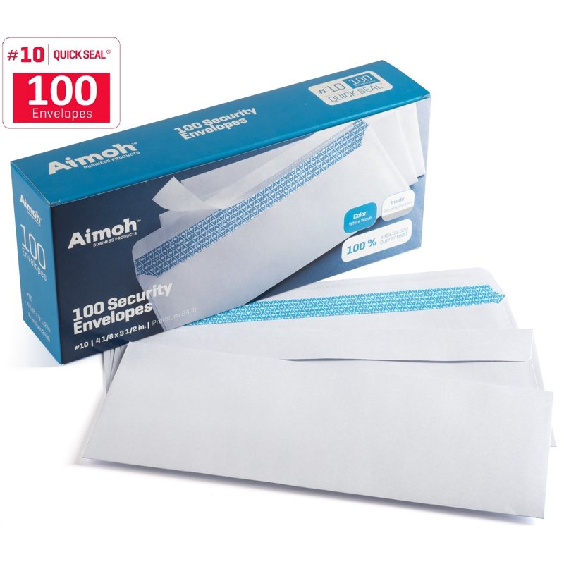 Security Tint Envelopes #10 - 4-1/8 x 9-1/2 Inches, 100 Count