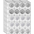 Coin Collection Pages 10 Sheets with 200 Pockets - Plastic Binder Inserts for Coins & Currency