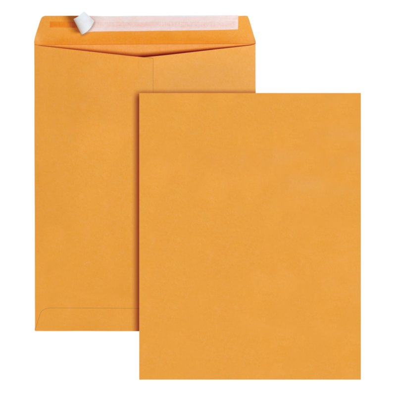 10x13 Redi-Strip Business Envelopes - 28 lb Kraft, Self Seal, 100 Pack