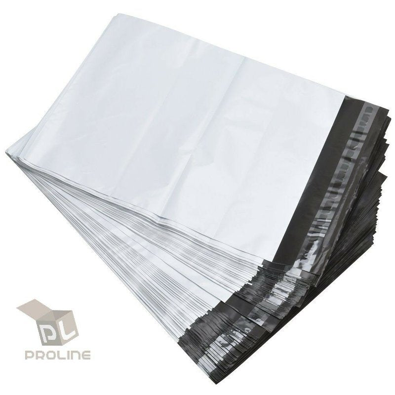 Self Sealing Poly Mailers 19x24 Inch Shipping Envelopes 2.5 Mil White Pack of 100