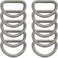 Metal D Rings 1 Inch Non Welded for Bags Belts Lanyards DIY Craft Accessories - Gunmetal & Variants
