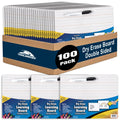 Bulk 100 Pack 9x12 Lined Dry Erase Boards for Classroom & Office