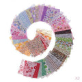 Fabric Scraps Patchwork Cotton Fabric Pack - Flowers Printed 100 Pieces