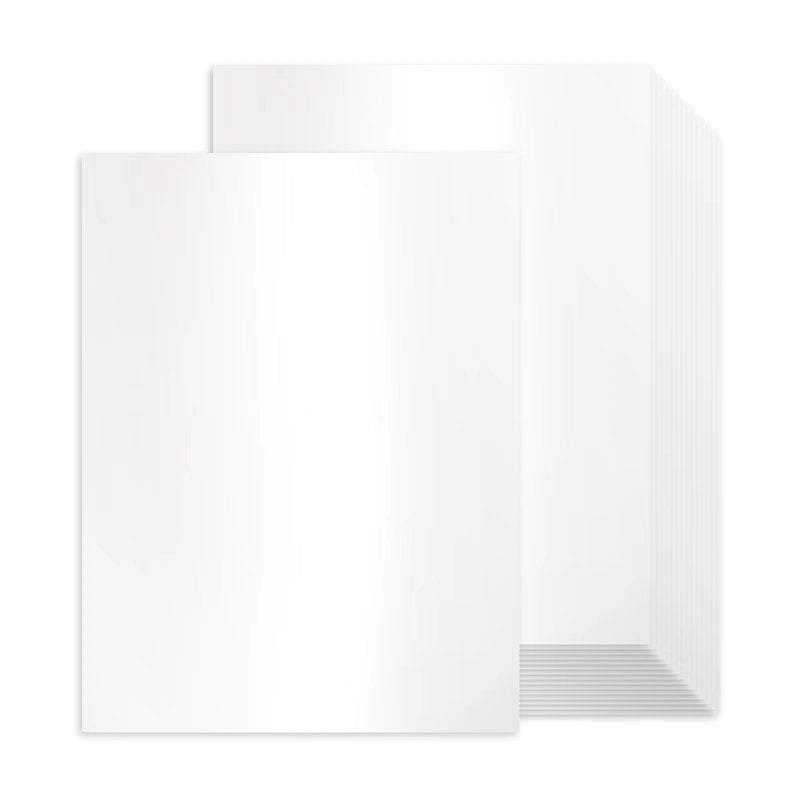 White Shimmer Cardstock Paper 8.5x11 - Pearlescent Invitation & Craft Sheets