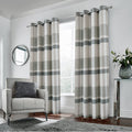 Blackout Plaid Curtains for Bedroom & Living Room - Eco-Friendly 2-Pack