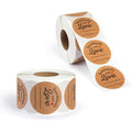 Handmade with Love Kraft Stickers - 1000pcs 1.5 Inch Labels for Gifts & Crafts