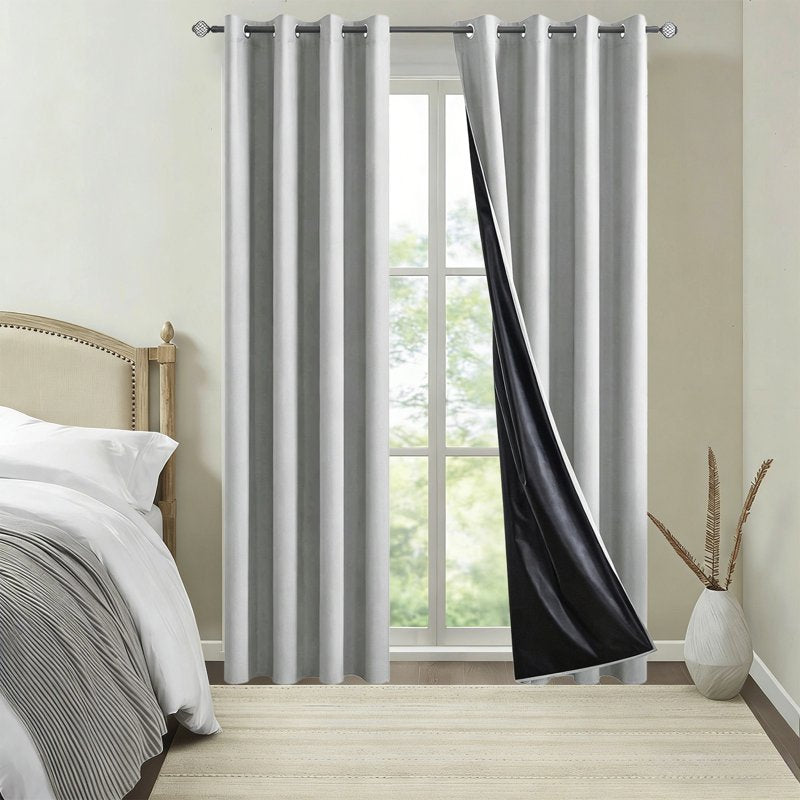 Insulated Blackout Curtains for Living Room & Bedroom Privacy Light Blocking