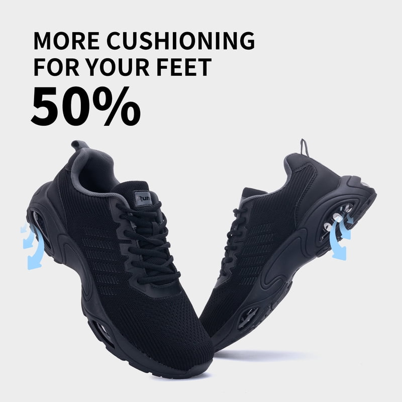 Men's Non-Slip Athletic Running Shoes for Gym Cross Training - Allblack