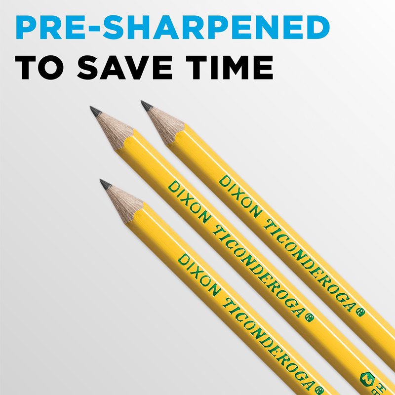 Pre-Sharpened Wooden Pencils Set of 60 - Smooth Writing, Latex-Free Erasers