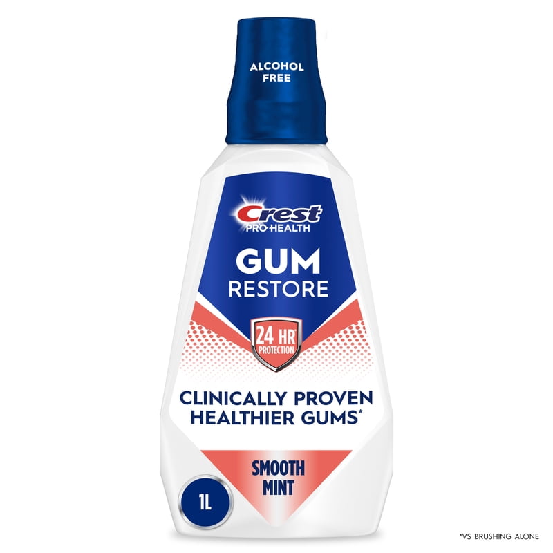 Crest Pro-Health Gum Restore Mouthwash - Alcohol-Free, Refreshing Mint, 1L