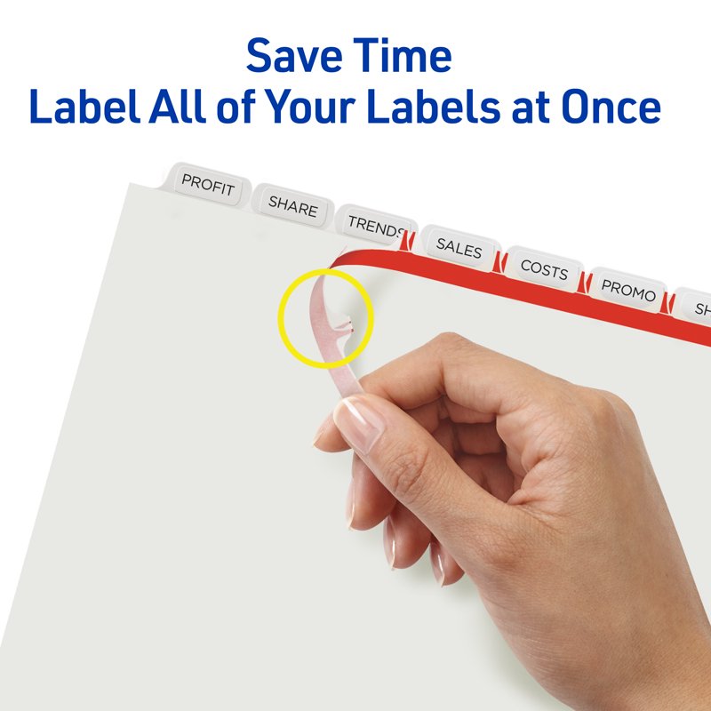 8-Tab Print & Apply Dividers for Binders - Customizable Office Organization