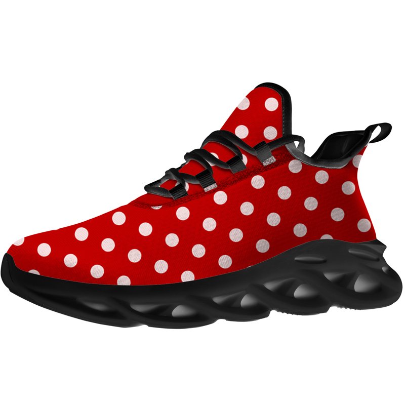 Women's Running Shoes Polka Dot Sneakers Lightweight Breathable Sport Shoes