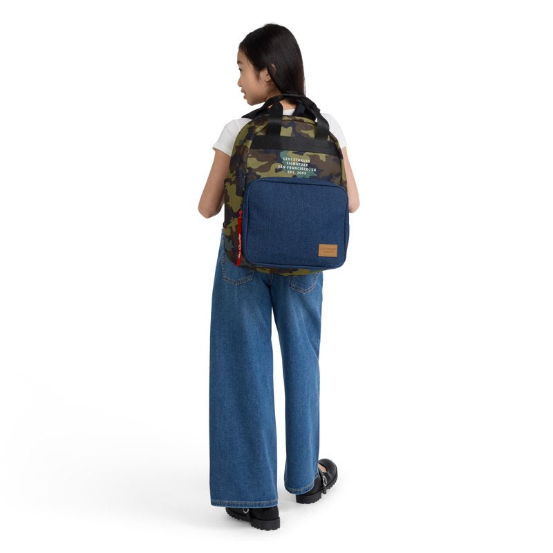 Men's 17-Inch Camo and Denim Fashion Backpack with Organized Compartments