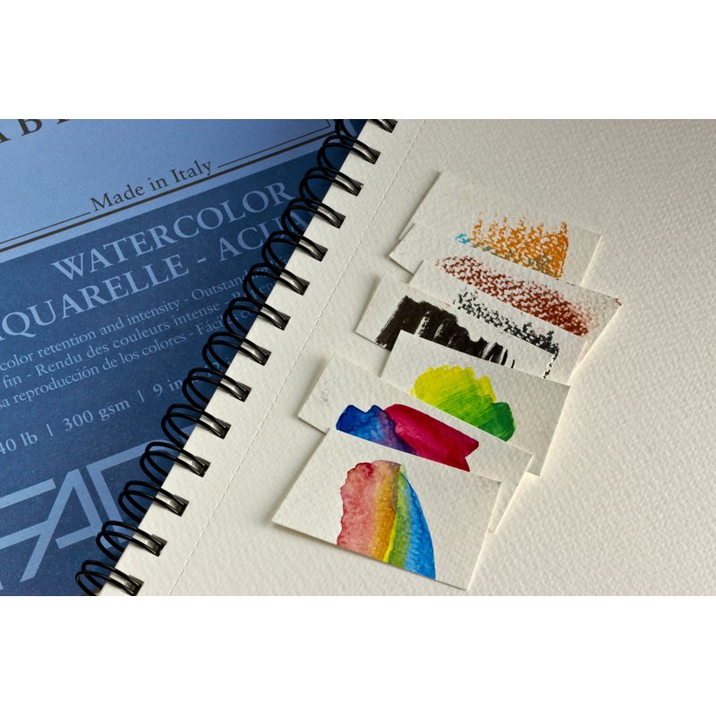 Watercolor Pad with Glue Binding - 9x12 Inches, 140 lb, 30 Sheets, Cold Press Paper for Wet Media