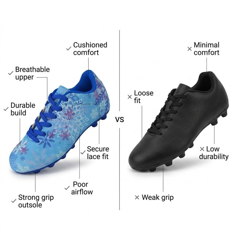 Vizari Frost Kids Soccer Cleats 13.5 Blue/Purple – Firm Ground Indoor/Outdoor Footwear