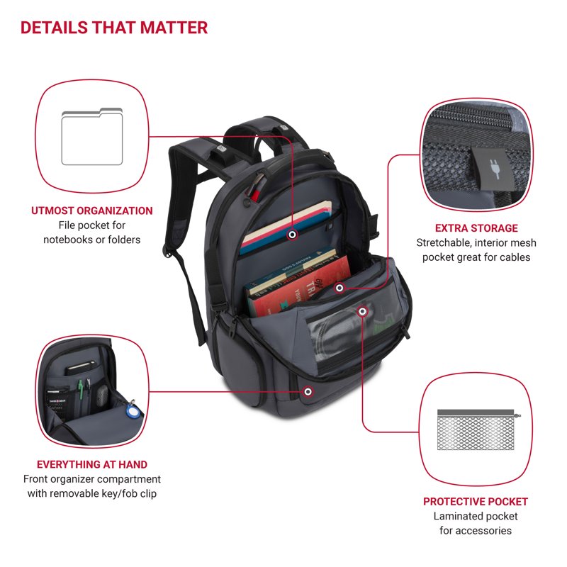 Laptop Backpack with Padded Compartments, Travel & School Ready