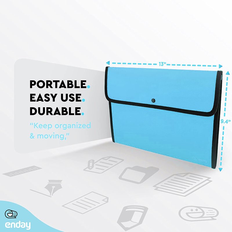 Expandable A4 Paper File Folder Organizer Document Holder - Multiple Colors