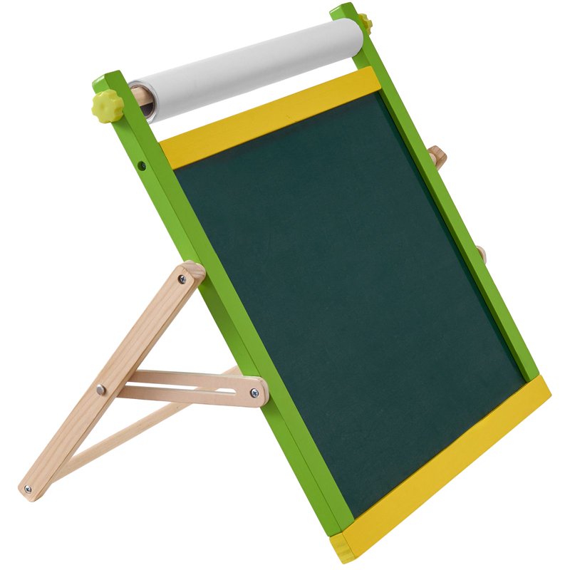 Kids Art Easel 3-in-1 Wooden Double-Sided Drawing Board with Whiteboard & Chalkboard