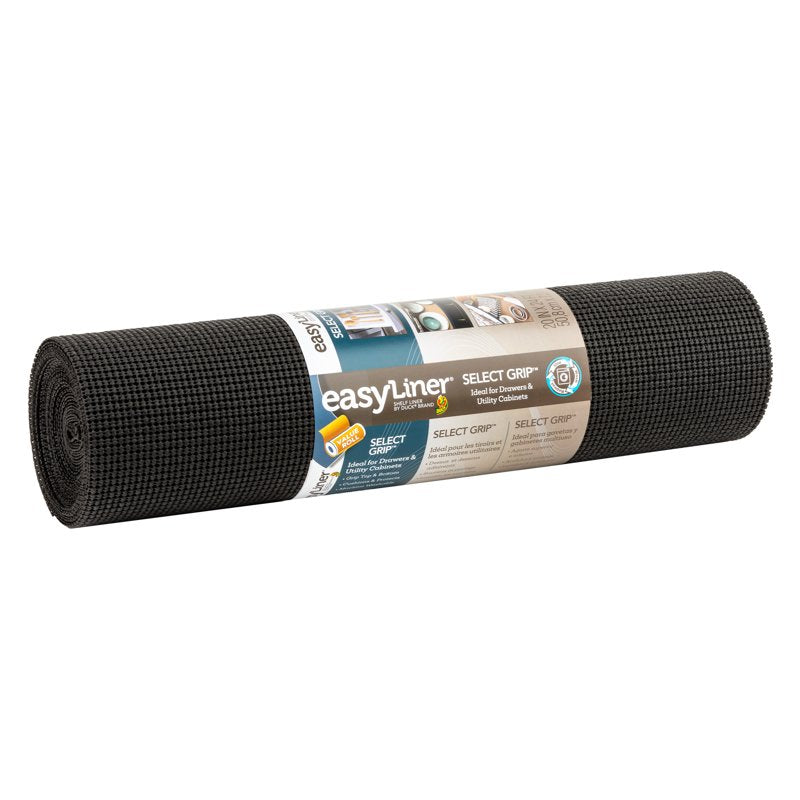 Non-Adhesive Black Shelf Liner Roll - 20 Inch x 24 Feet for Cabinets & Drawers