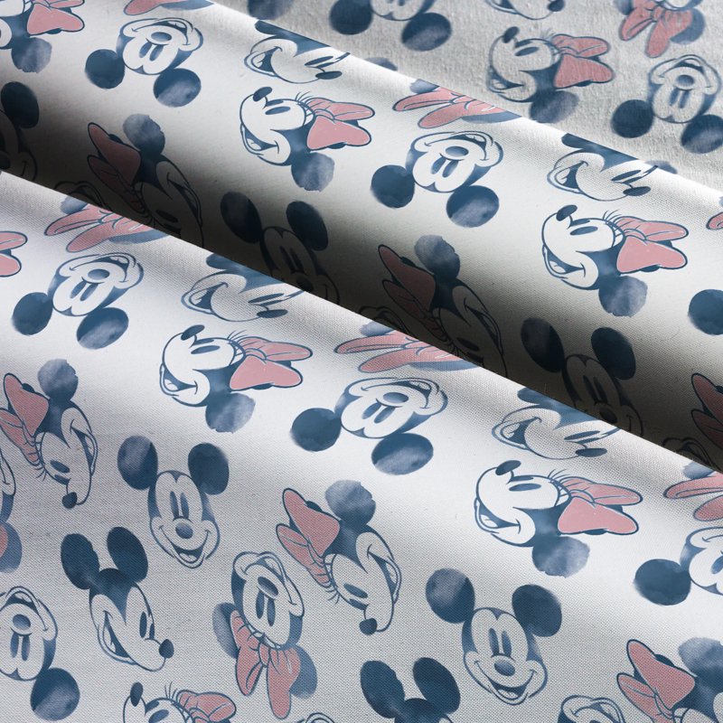 Cotton Mickey and Minnie Head Fabric Pack - 18x21 Inches, Starry Night Design