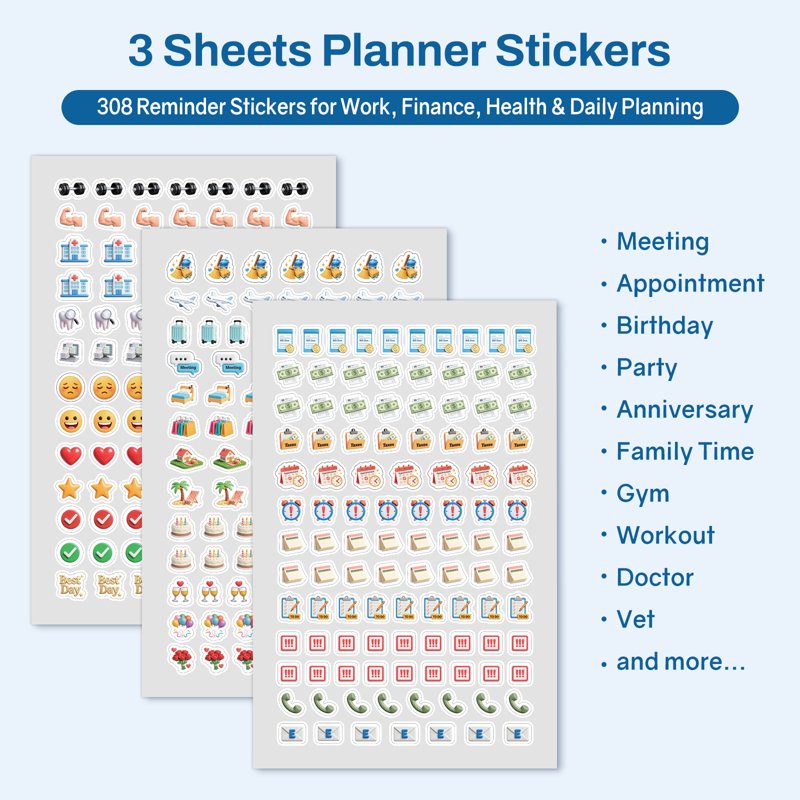 18-Month Desk Calendar 17x12 Inch with Notes & Stickers for Office & Home Planning