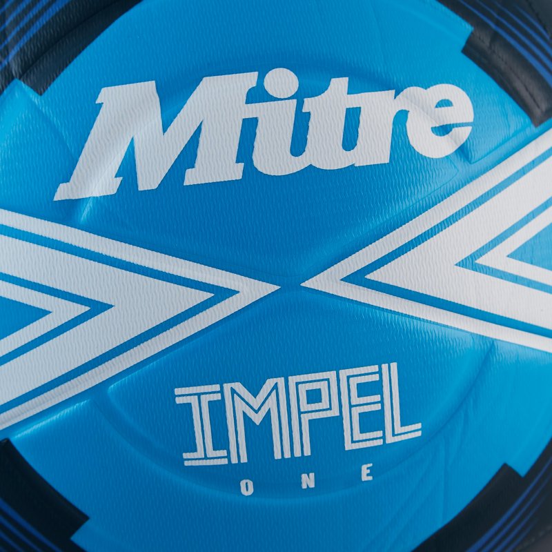 Mitre Impel One Training Soccer Ball 4, Fluo Blue – 6-Panel, Soft-Touch Foam