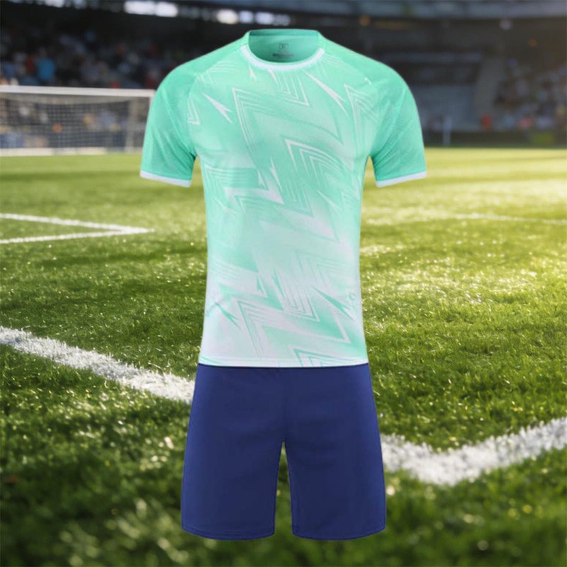 Kids Soccer Jerseys Set - Breathable Athletic Uniforms for 5-15 Years, Green-A
