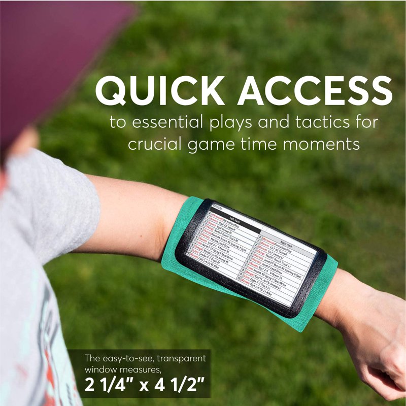 Football Play Wristbands with Playbook Compartments - Youth & Adult Sports Gear
