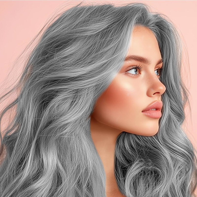 Semi-Permanent Hair Dye Kit with Bleach for Vibrant Silver & Bold Colors