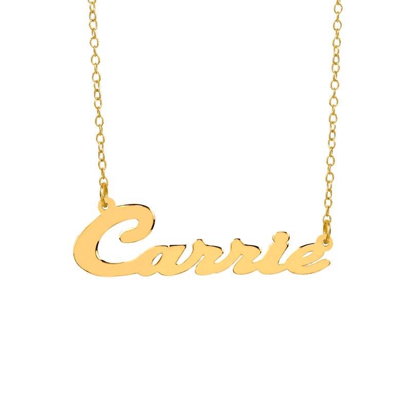 Personalized Script Name Necklace - Custom 12-Character Pendant in Gold or Silver