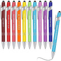 Retractable Ballpoint Pens with Inspirational Quotes & Stylus Tip - Bulk Pack of 10 or 20