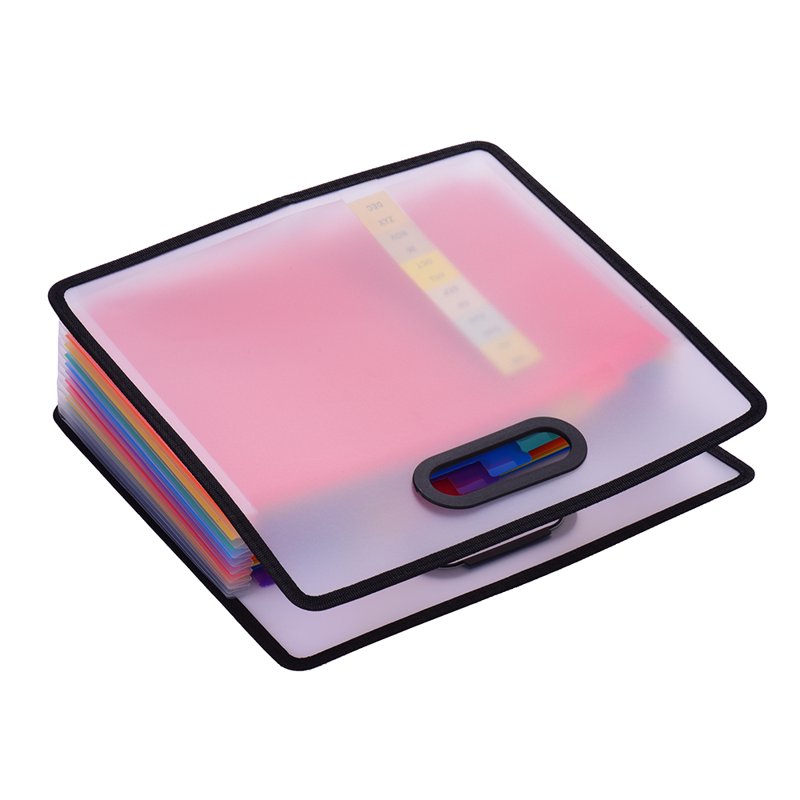 12-Pocket Accordion File Organizer with Labels - Office Document Storage