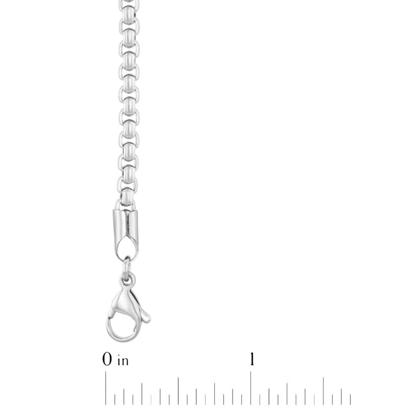 Men's Stainless Steel Chain Set of 2 Rounded Box Chains - Believe by Brilliance