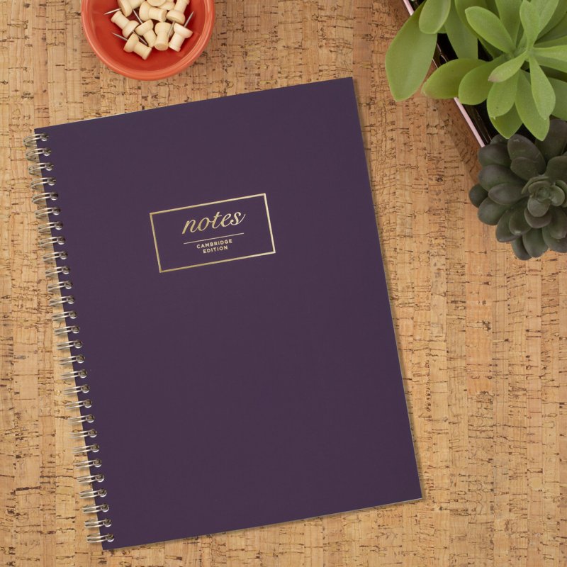 Medium Eggplant Purple Notebook with 80 Ruled Sheets - Undated Fashion Journal