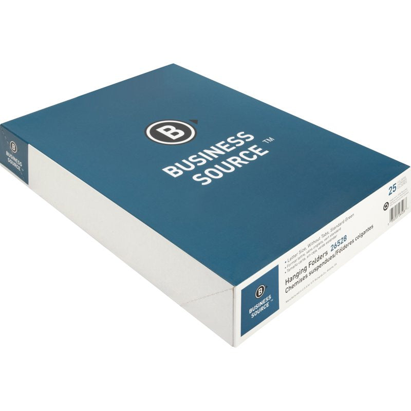 Green Hanging File Folders for Office & Business Use - 25 Pack