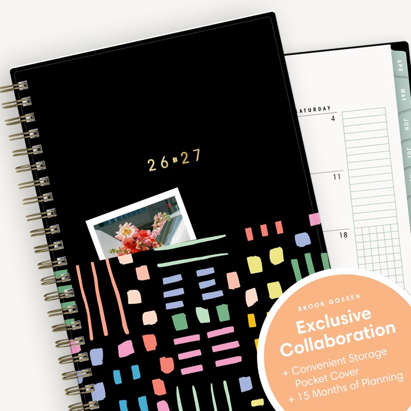 Academic Year Planner Calendar 15 Months Weekly & Monthly With Zip Pouch