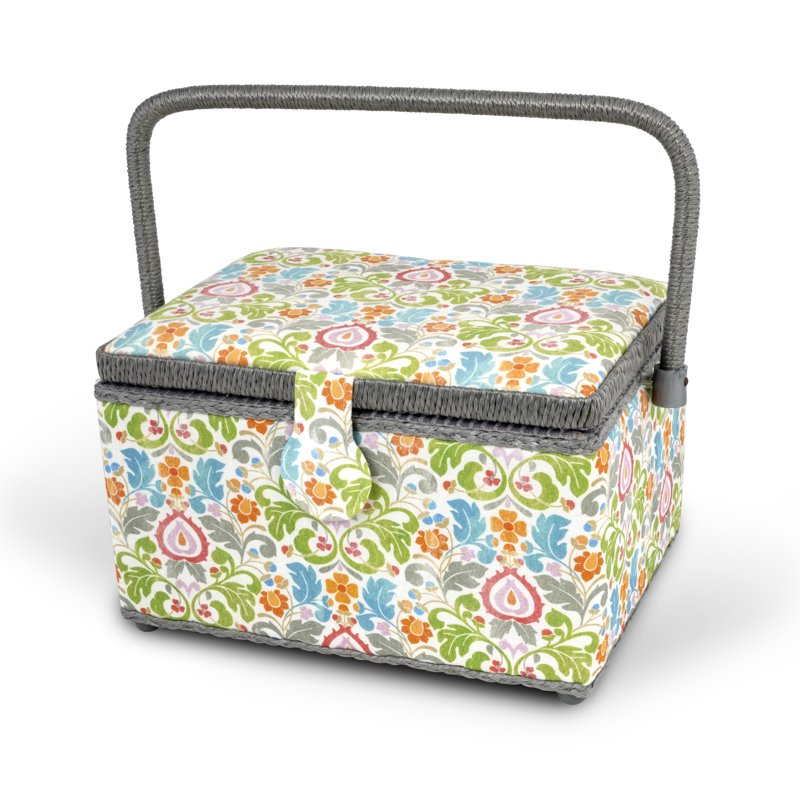 Medium Sewing Basket Kit with Essential Supplies - Organizer & Tools