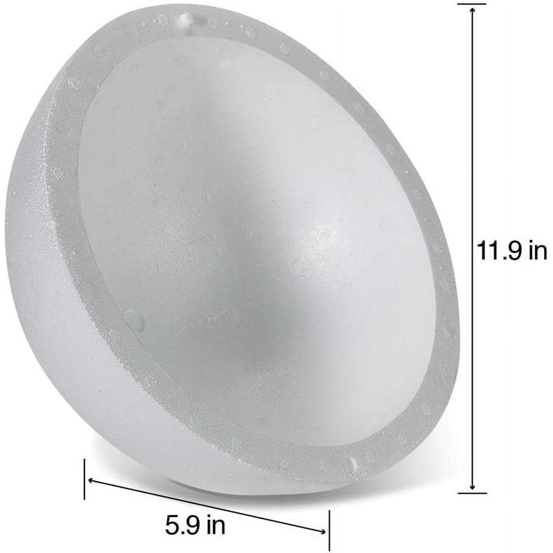 Hollow Foam Half Ball - 11.9 Inch Craft Base for School & Decor