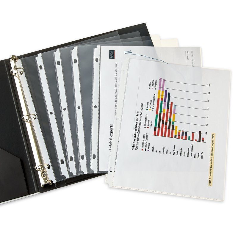 Heavyweight Sheet Protectors for Letter Size Documents - 50 or 100 Pack