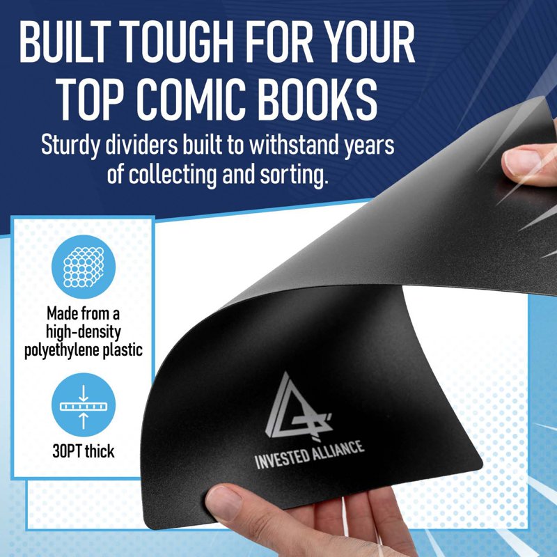 Comic Book Dividers 10 Pack - Archival Quality Plastic Storage Labels