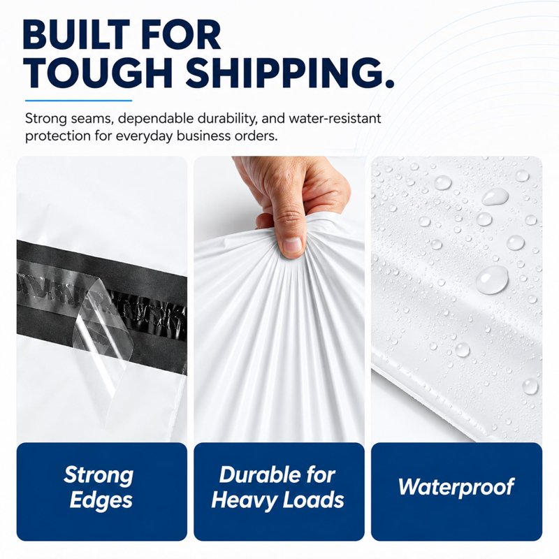 Poly Mailers 7.5x10.5in 100 Pack Waterproof Shipping Bags for Clothes & Books