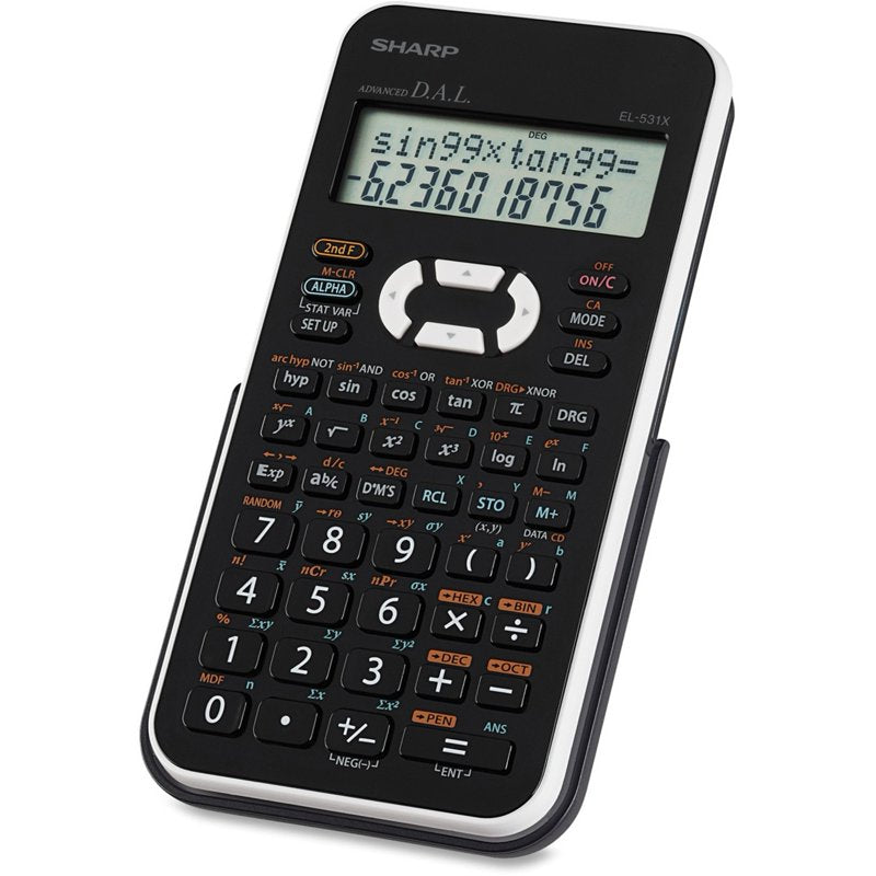 Scientific Calculator with 2 Line Display - Large Screen, Hard Shell Cover, Battery Powered