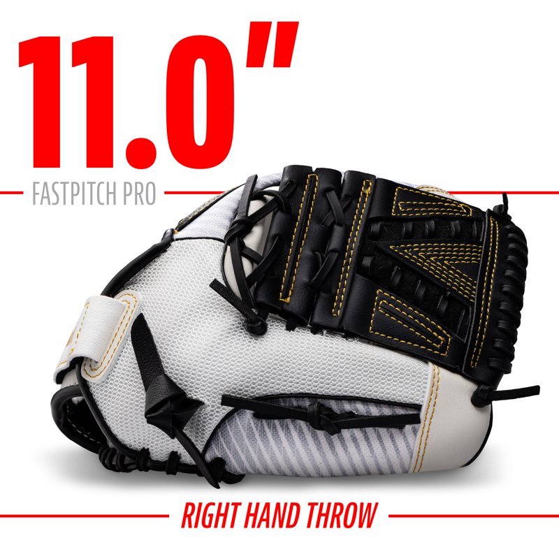 Fastpitch Softball Glove 11 Inch Right-Handed Fielding Mitt for Youth & Adults