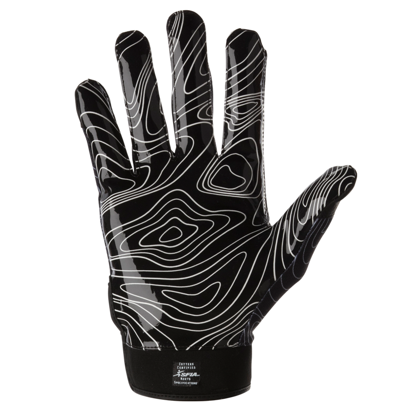 Youth Football Receiver Gloves Black L/XL Performance Grip