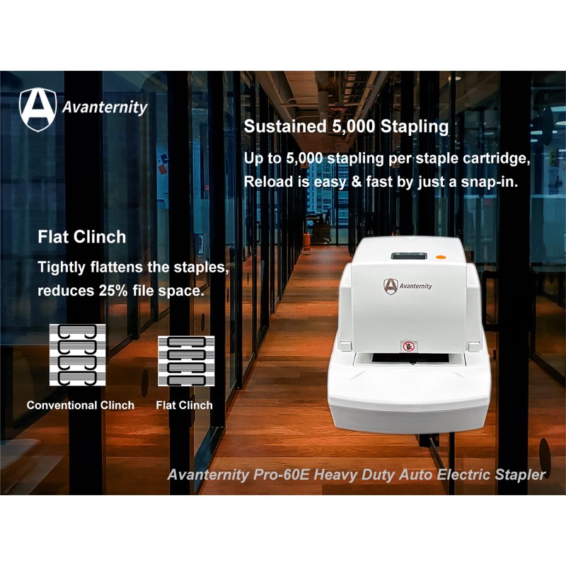 Avanternity Pro-60E Heavy Duty Auto Electric Stapler - 60 Sheet Variation