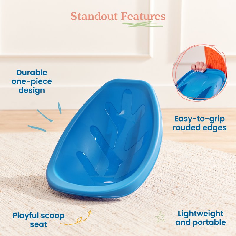 Plastic Leaf Scoop Floor Seat Set - Classroom Flexible Seating, 6 Pieces